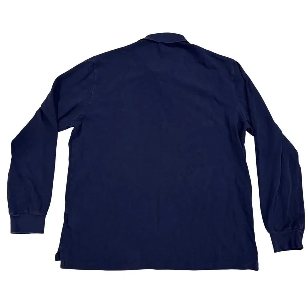 Polo Ralph Lauren Long Sleeve Polo Navy XL Custom Slim Fit Pony Logo